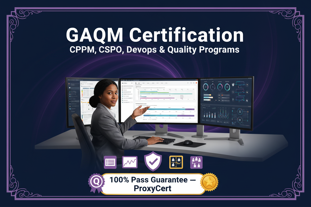 GAQM Certification Proxy Exam Service — ProxyCert 100% Pass Guarantee