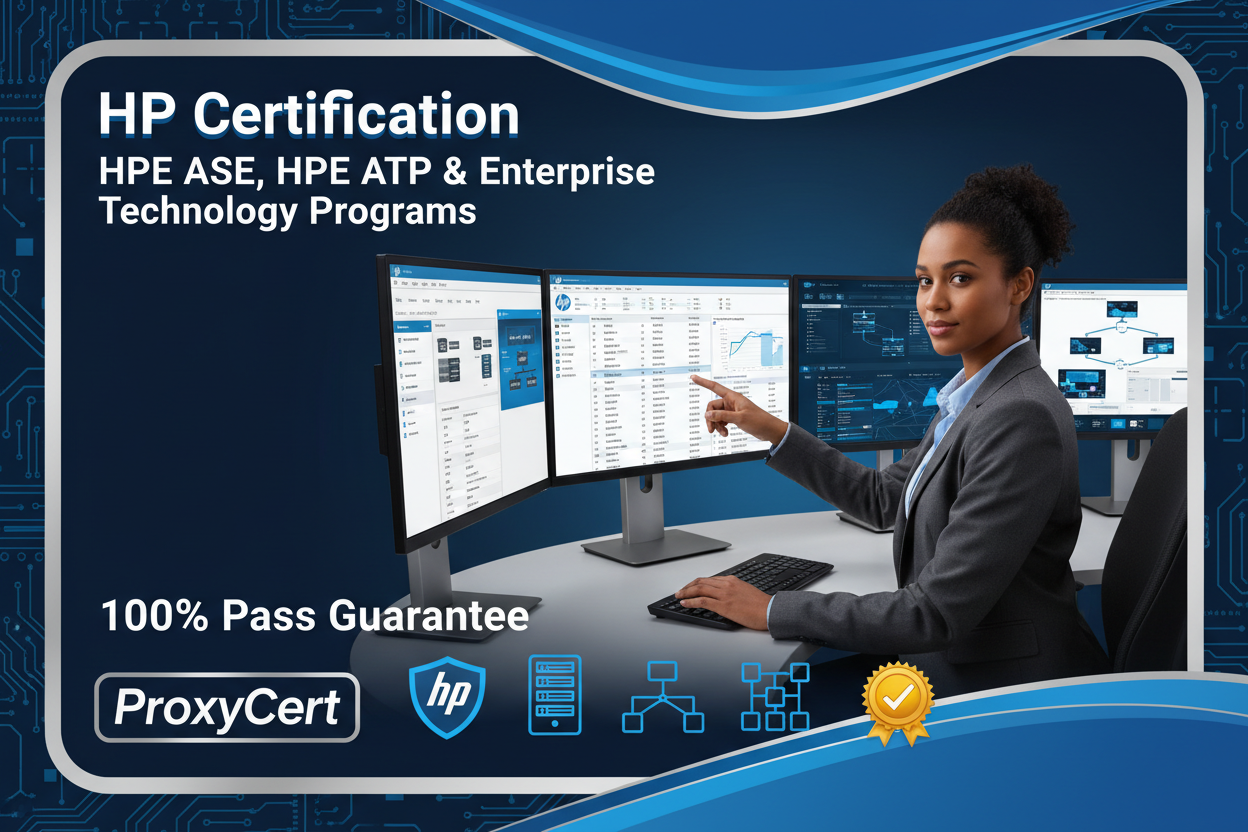 HP HPE Certification Proxy Exam Service — ProxyCert 100% Pass Guarantee