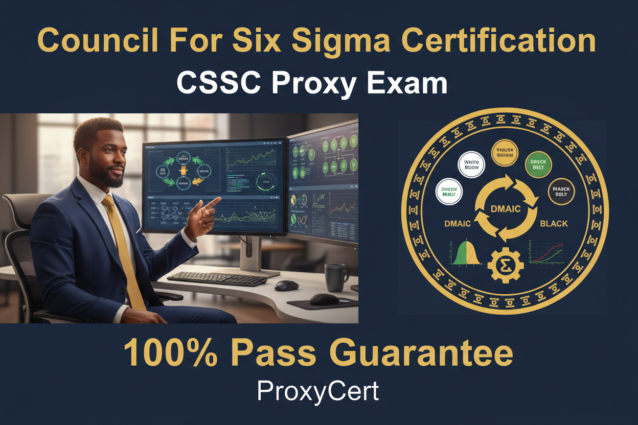 Council For Six Sigma Certification CSSC Proxy Exam - 100% Pass Guarantee - ProxyCert