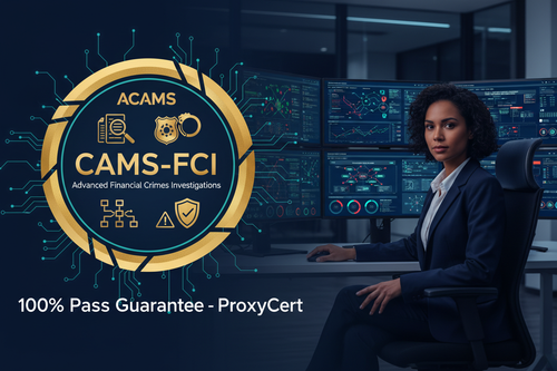 ACAMS CAMS-FCI Financial Crimes Investigations Proxy Exam - ProxyCert 100% Pass Guarantee