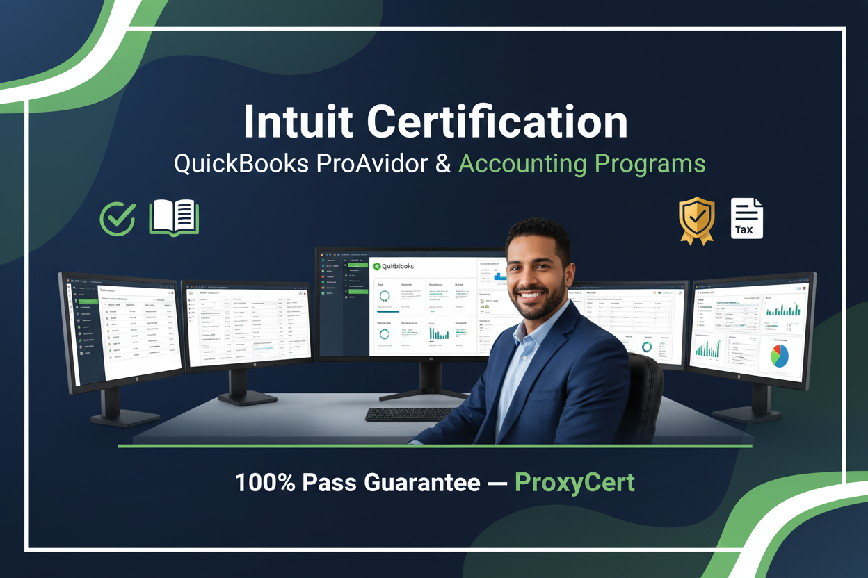 Intuit QuickBooks Certification Proxy Exam Service — ProxyCert 100% Pass Guarantee